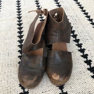 Free People Desert Gold Clogs